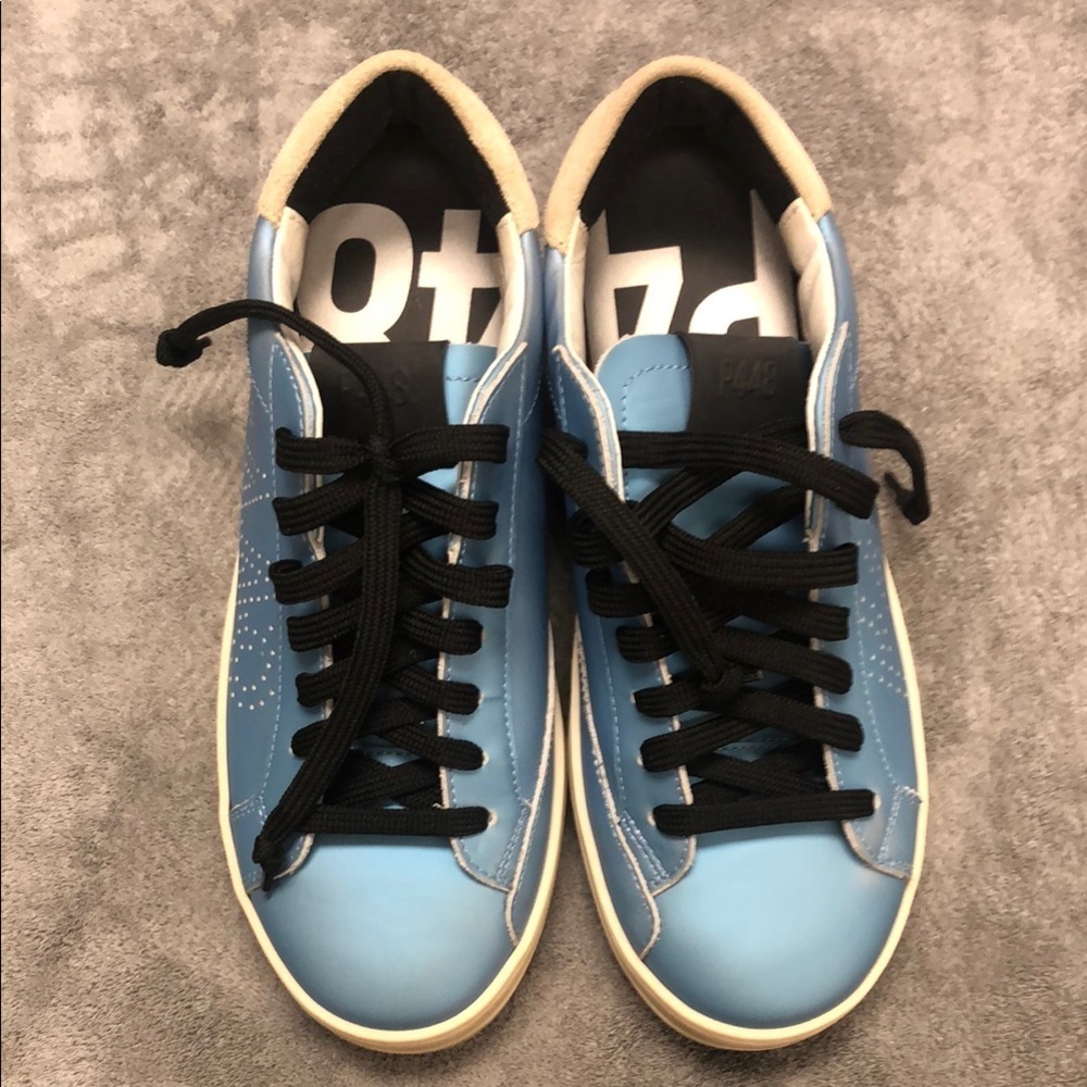 P448 Blue and White Women’s Sneakers - Picture 5 of 5